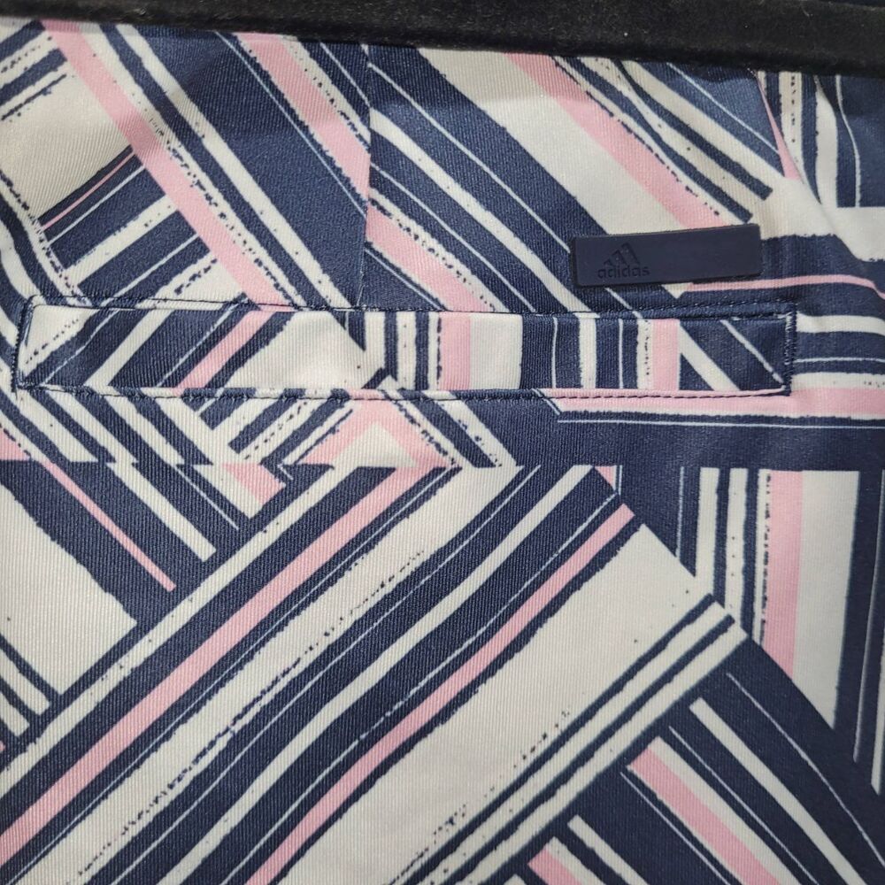 NWT Adidas Light Pink Navy Geometric Print Athletic Skirt DQ0495 Size L - Picture 8 of 13